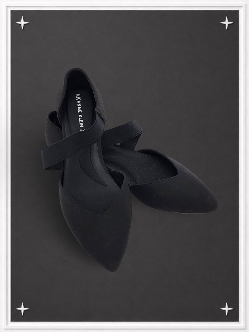 Black Pointed Toe Flats | Women's 9